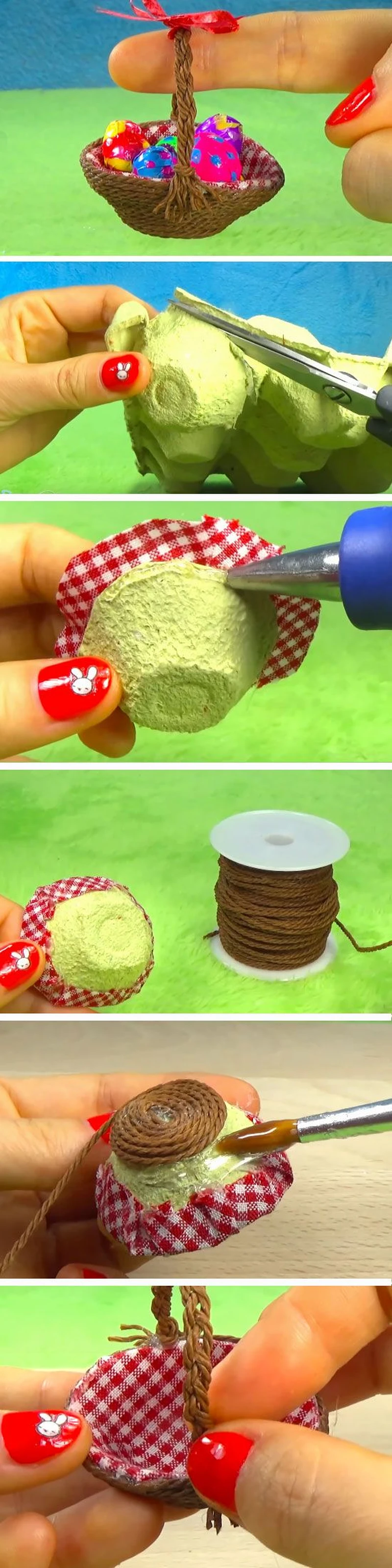 DIY-- mini koszyczek wielkanocny