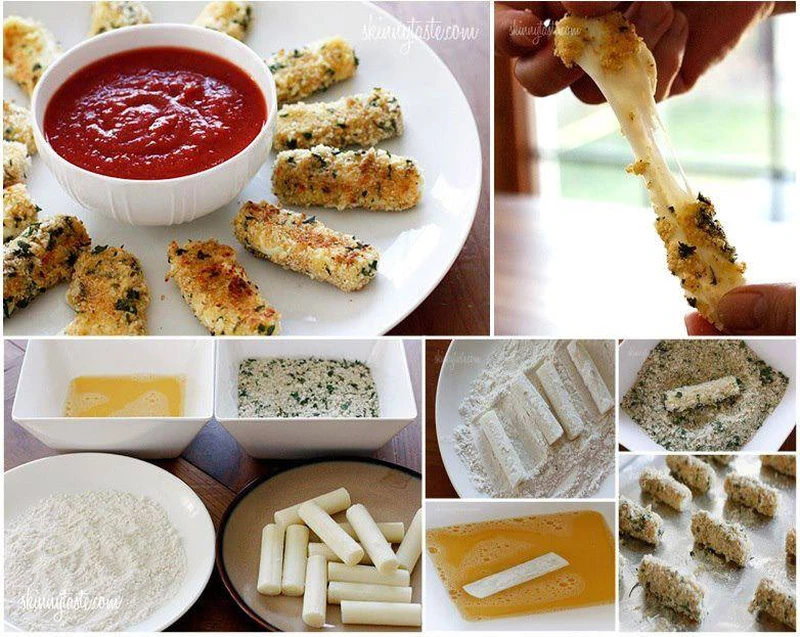 Smażone paluszki mozzarelli
