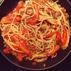Spaghetti z czerwoną papryką