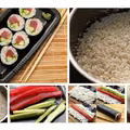 Maki sushi z łososiem i ogórkiem