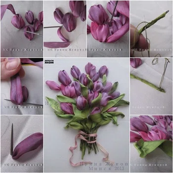 Tulipany - pomysłowe wyszywanie