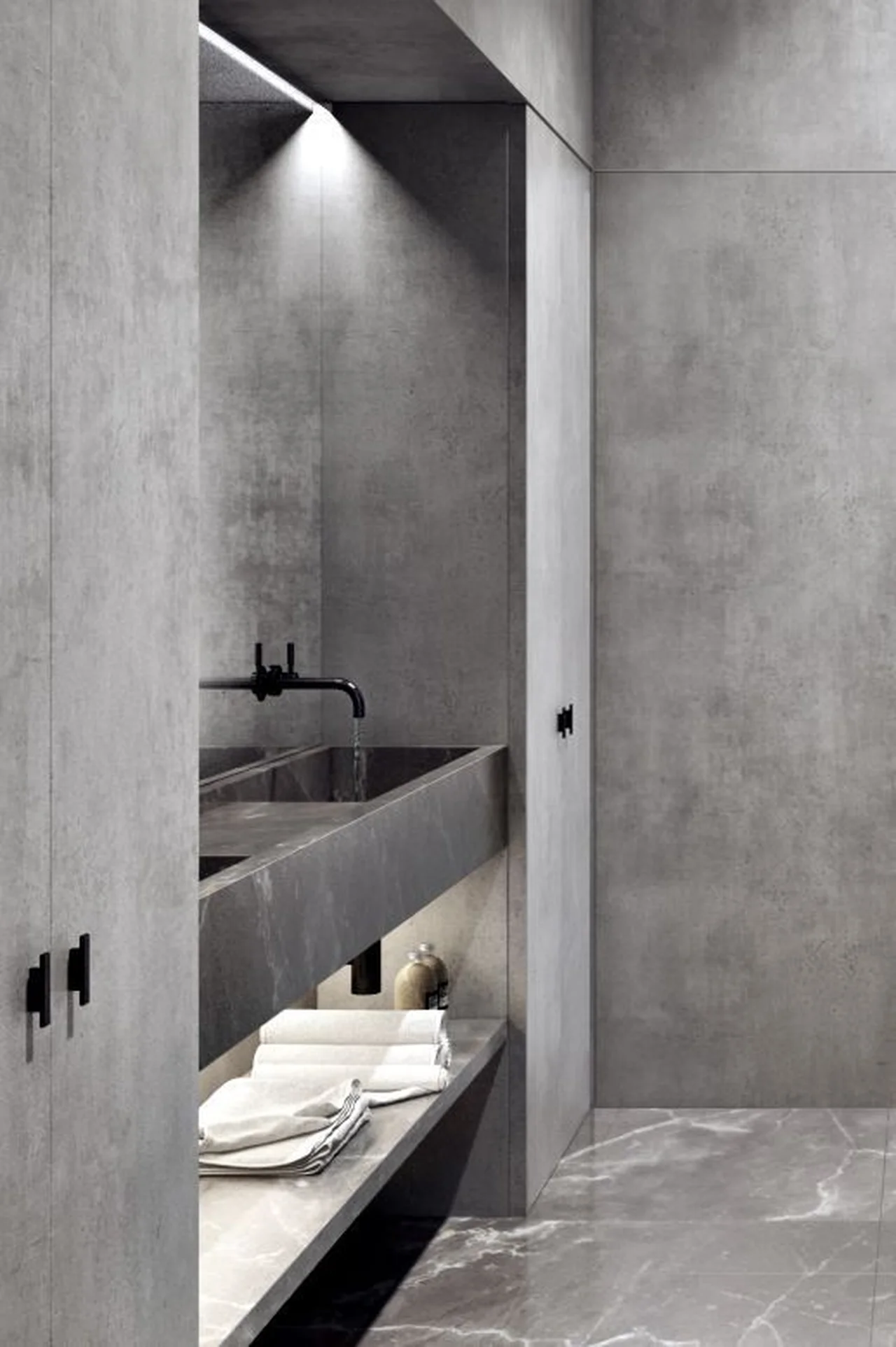 Łazienka z betonu