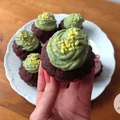 Zdrowe muffinki z dietetycznym kremem (młody jęczmień)