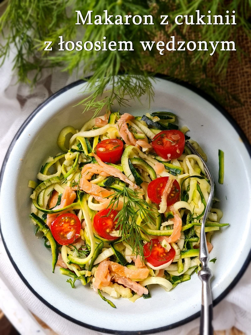 Spaghetti z cukinii z łososiem - Damsko-męskie spojrzenie na kuchnię