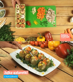 Jajka galaretki z kurczakiem - SUPER PRZEKĄSKA