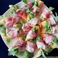 Przystawka z melona i szynki parmeńskiej