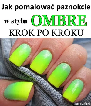 Jak pomalować paznokcie w stylu OMBRE – żółty neon i pastelowa mięta