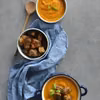 KREM Z PIECZONEJ ZUPY Z DYNI Z KURCZAKIEM GARAM MASALA