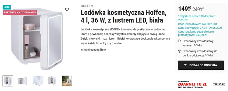 Zdjęcie Biedronka sprzedaje kosmetyczny hit 40% taniej! Ta lodówka to gorący trend wśród blogerek urodowych #1