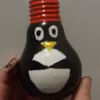 bombka pingwinek ze żytek żarówki
