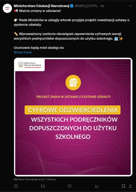 Zdjęcie Wszystkie podręczniki szkolne w wersji elektronicznej! Rada Ministrów przyjęła już projekt! #1