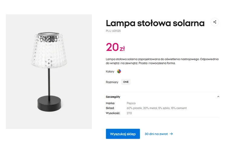 Zdjęcie Ta solarna lampka z Pepco za 20 zł bije rekordy popularności! Na taras lub do salonu - kryształowy motyw pięknie rozprasza światło #1