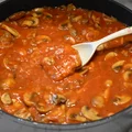 Schab z pieczarkami