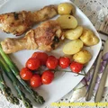 Kurczak pieczony z wiosennymi warzywami