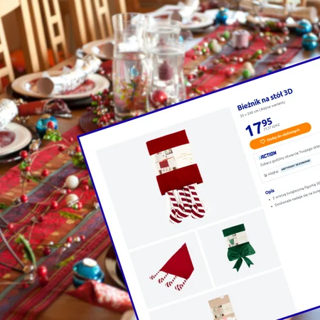 Te urocze bieżniki z Action za 17 zł zrobią mega klimat na świątecznym stole! Modele 3D i soczyste kolory zachwycą gości