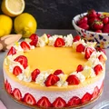 Sernik truskawkowy z lemon curd