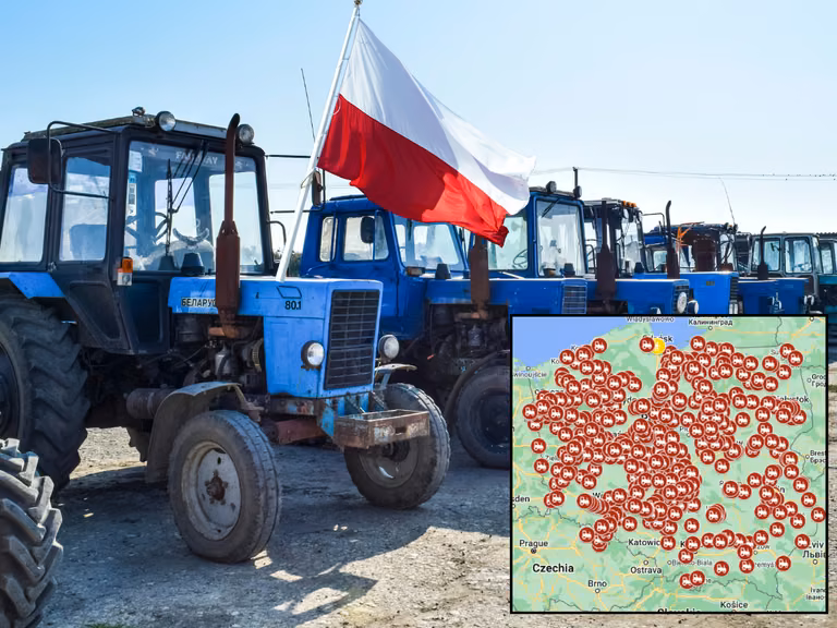 20 marca "Polska stanie"! Rolnicy ruszają z gigantycznymi blokadami (MAPA)