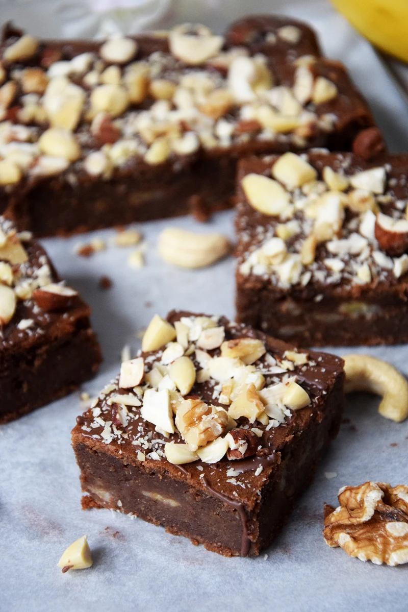Wilgotne FIT brownie z bananami!