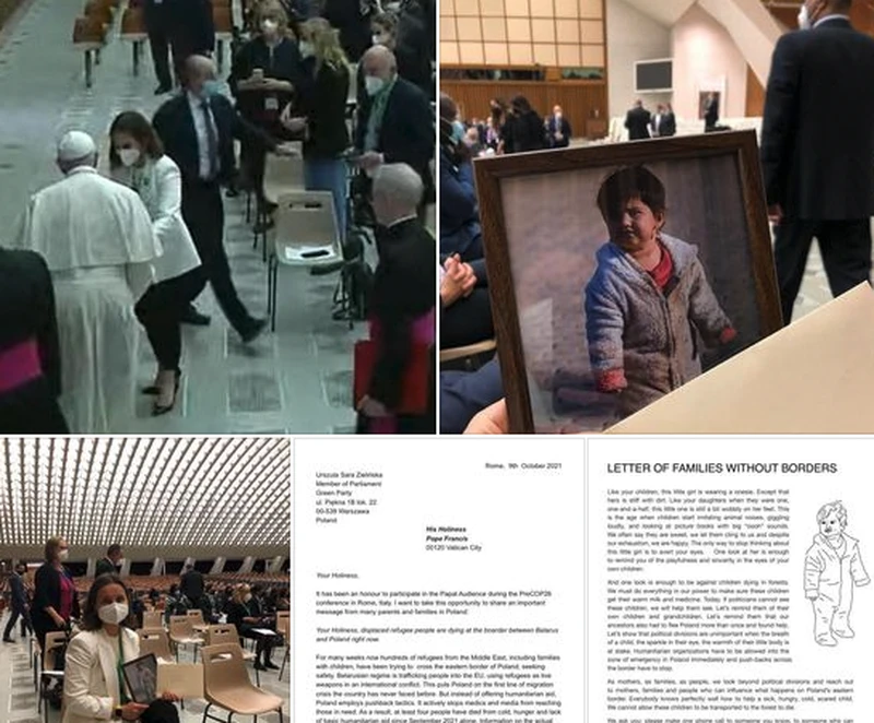 Papież Franciszek dostał listy i zdjęcia dzieci z granicy z białorusko-polskiej.