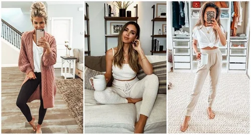 10 modnych stylizacji do chodzenia po domu