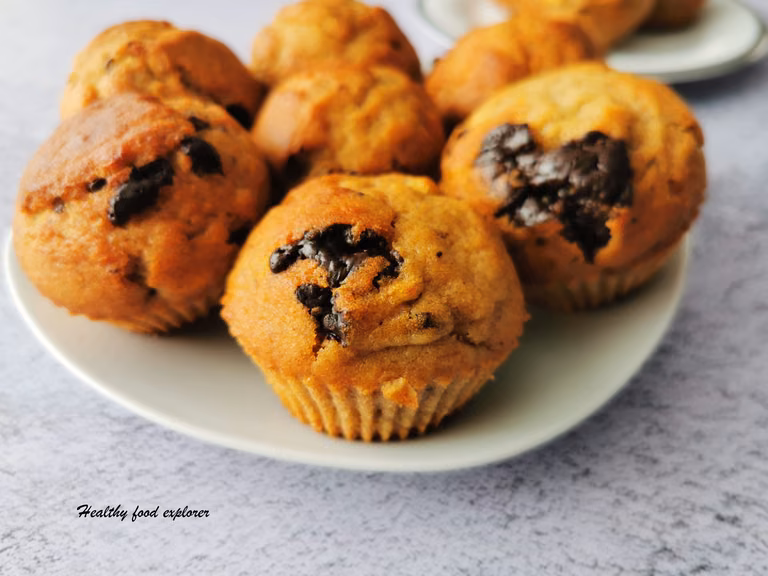 Muffiny bananowe z czekoladą