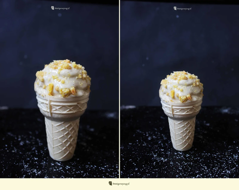 Domowy sorbet bananowy z kruszonką, bez maszynki