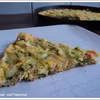 Omlet z wędzonym łososiem i cukinią