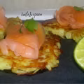 Placki ziemniaczane z łososiem – Potato pancakes with salmon