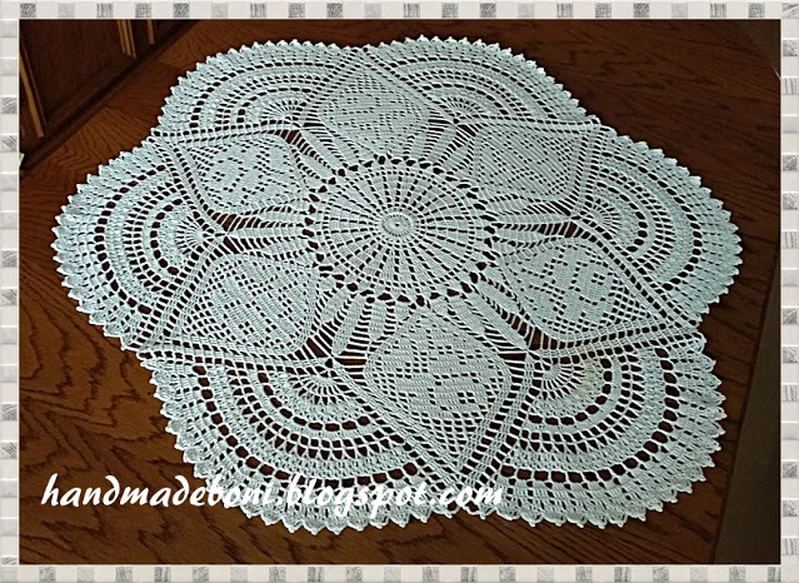 Różana serweta śr.70 cm