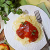 Spaghetti z sosem pomidorowym z passaty