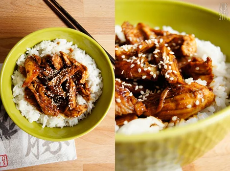 Uproszczony kurczak teriyaki.