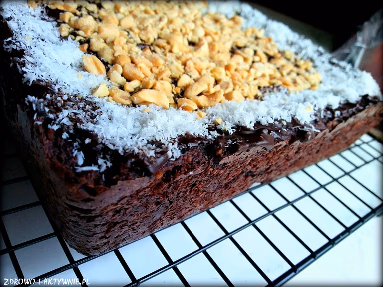 Brownie jaglane z kokosem