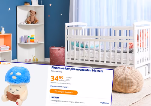 Twoje dziecko boi się ciemności? Ten pluszowy grzybek z Action świeci, gra i przytula – a kosztuje tylko 34,95 zł!
