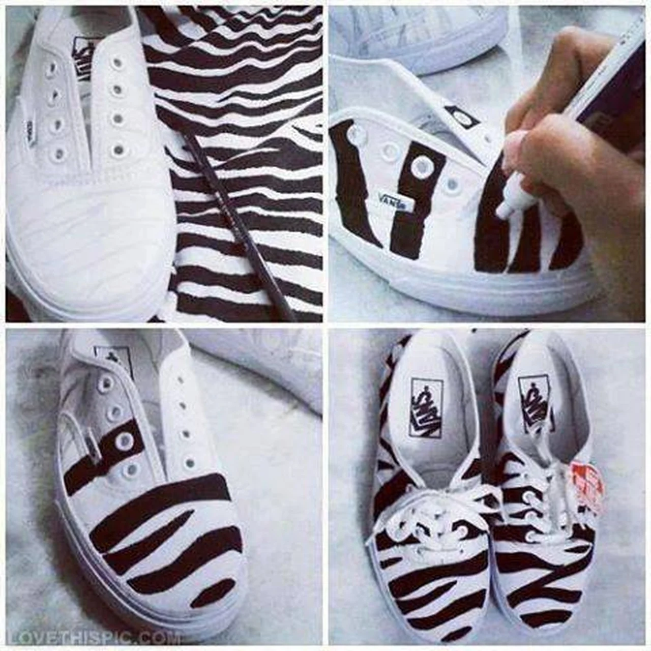 Buty - zebra :)