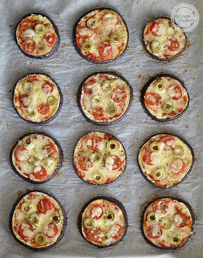 Mini pizze z bakłażana