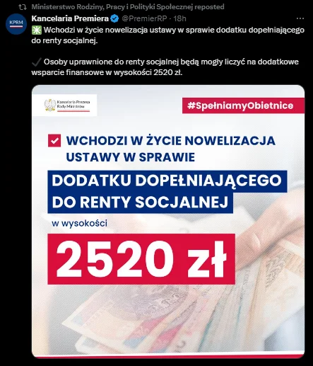 Zdjęcie 2520 złotych miesięcznie już w maju 2025 roku! Nowe świadczenie z podpisem prezydenta #1