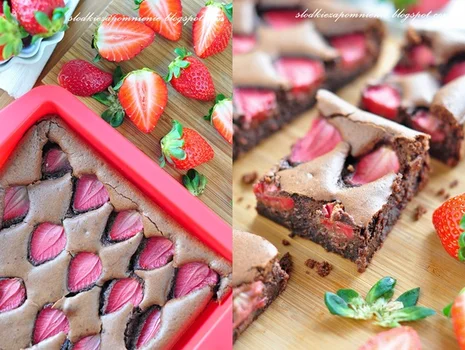 BROWNIE Z TRUSKAWKAMI