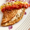 Omlet pieczarkowo- bazyliowy z serem