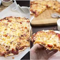 Pizza z ananasem, wędzonym boczkiem oraz pysznym sosem a'la BBQ
