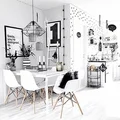 Biało czarne mieszkanie