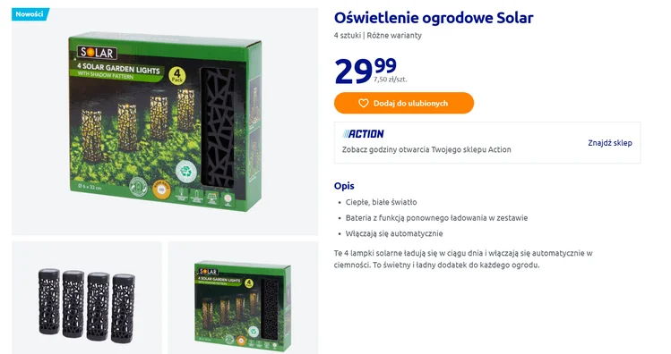 Zdjęcie Magia światła w Twoim ogrodzie za 29,99 zł! Nowe lampki solarne z Action zachwycają wyglądem i funkcjonalnością! #1