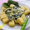 serowe gnocci z sosem szpinakowym