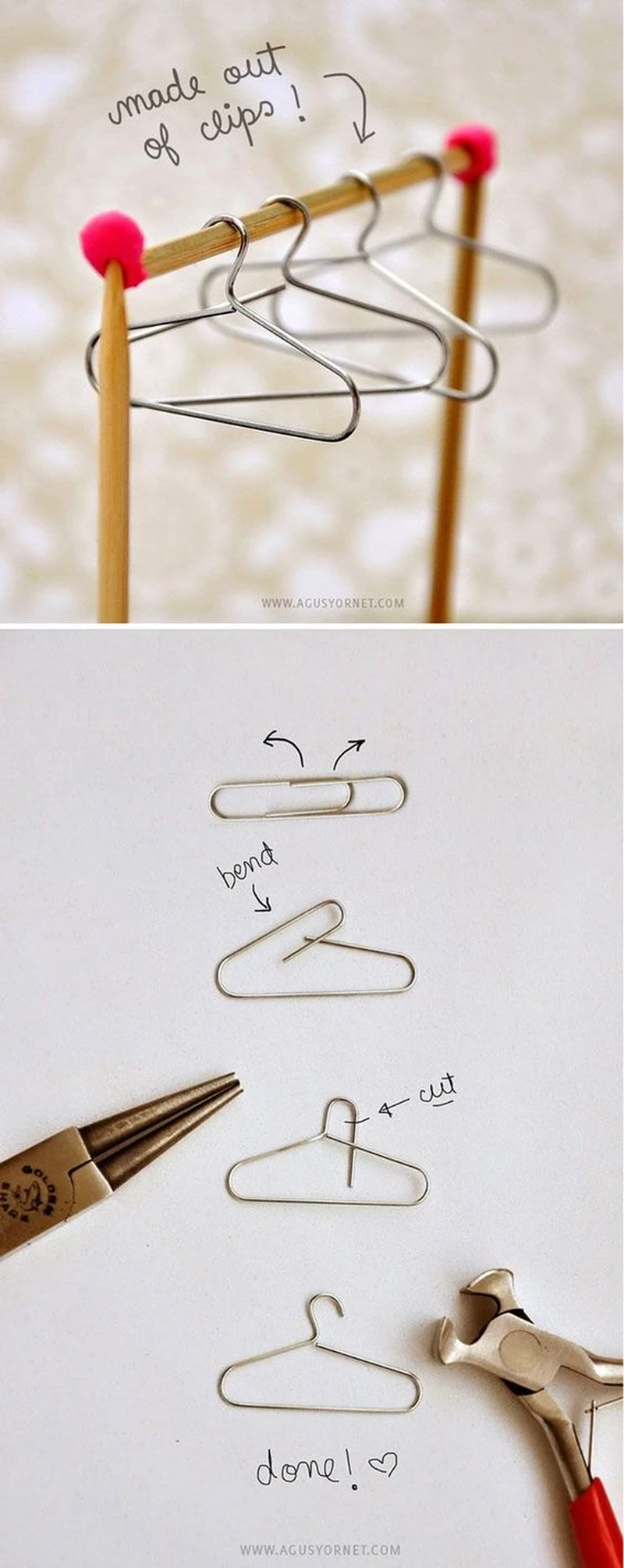 DIY- mini wieszaczki