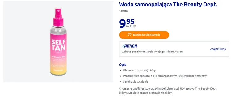 Zdjęcie Ta woda samoopalająca za 10 zł z Action robi furorę! Efekt boskiej opalenizny już po 3 godzinach, bez plam i brzydkiego zapachu #1