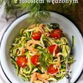 Spaghetti z cukinii z łososiem - Damsko-męskie spojrzenie na kuchnię