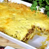 Zapiekanka z puree ziemniaczanym i mięsem mielonym