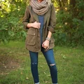 Klasyczna parka khaki
