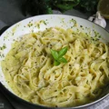Serowe tagliatelle z bazylią