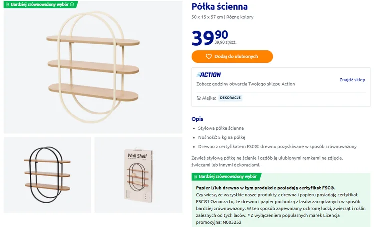 Zdjęcie Ta półka z Action za 39,90 zł odmieni każdą nudną ścianę! Oryginalny wygląd, solidna i sporo pomieści #1