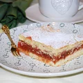 Kruchy placek z rabarbarem